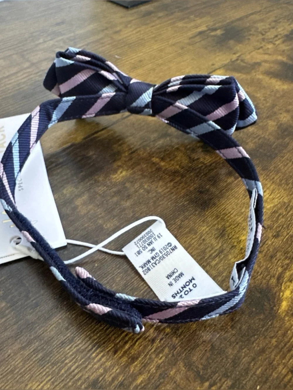 NWT Janie and Jack SPECIAL OCCASION Navy Pink Blue Stripes Bow Tie Size 0 to 24